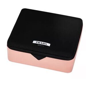 PRADA BEAUTY Pink Black Hard Beauty Case/Makeup Case/Bag, With Dustbag New